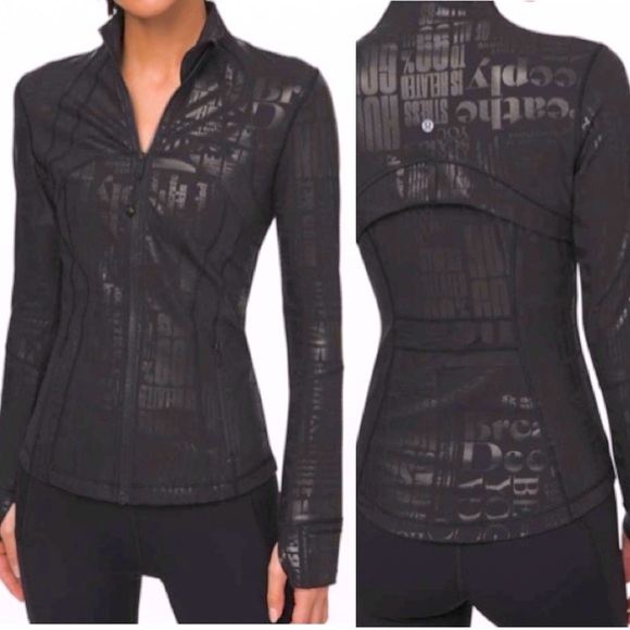 LULULEMON MANIFESTO *SPARK FOIL DEFINE Jacket sz 8 LTD Edition BLACK ~LUXTREME🔥